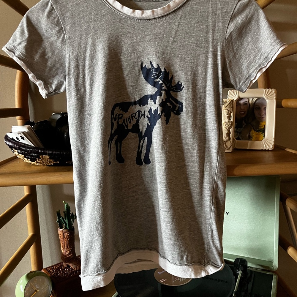 Gray Moose Graphic Kids T-Shirt